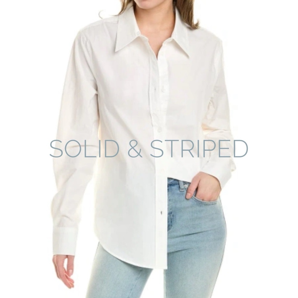 SOLID & STRIPED Women's Classic White Button-Down Shirt